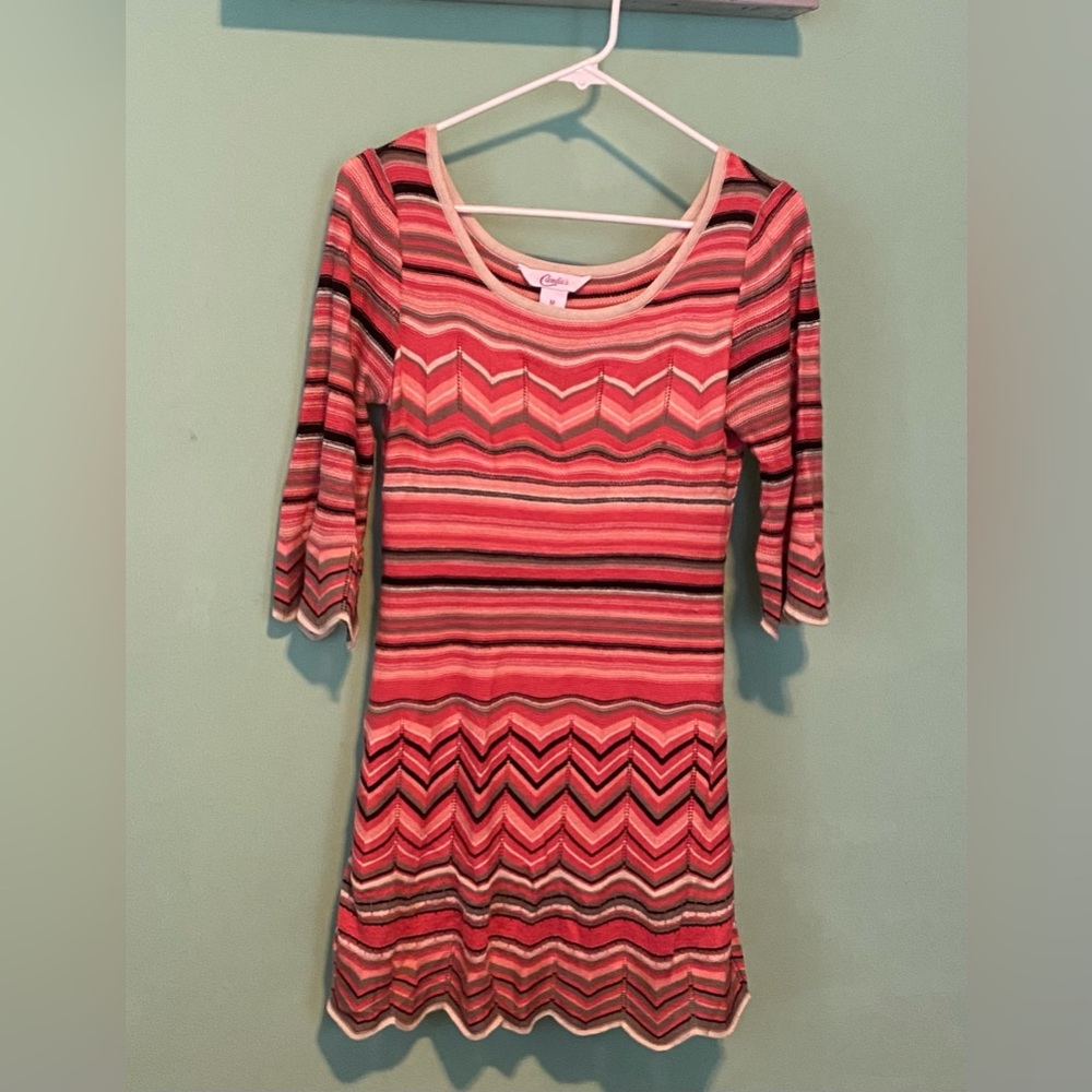 Candie’s Chevron Knit Sweater Dress
